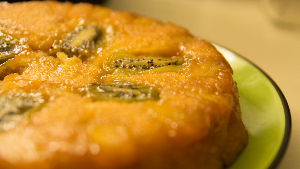 Kiwi & Pineapple Upside-down Cake